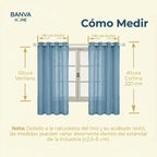 Set Cortinas Velo Lino Liso Grafito