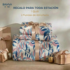Quilt Bruselas 2 Plazas Hojas Denim