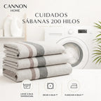 Juego 2 Sábana Cannon 200 Hilos 2 Plazas Drift