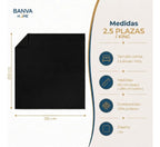 Frazada Illusions Flannel Liso King Negro