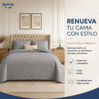 Quilt Atenas Súper King Gris