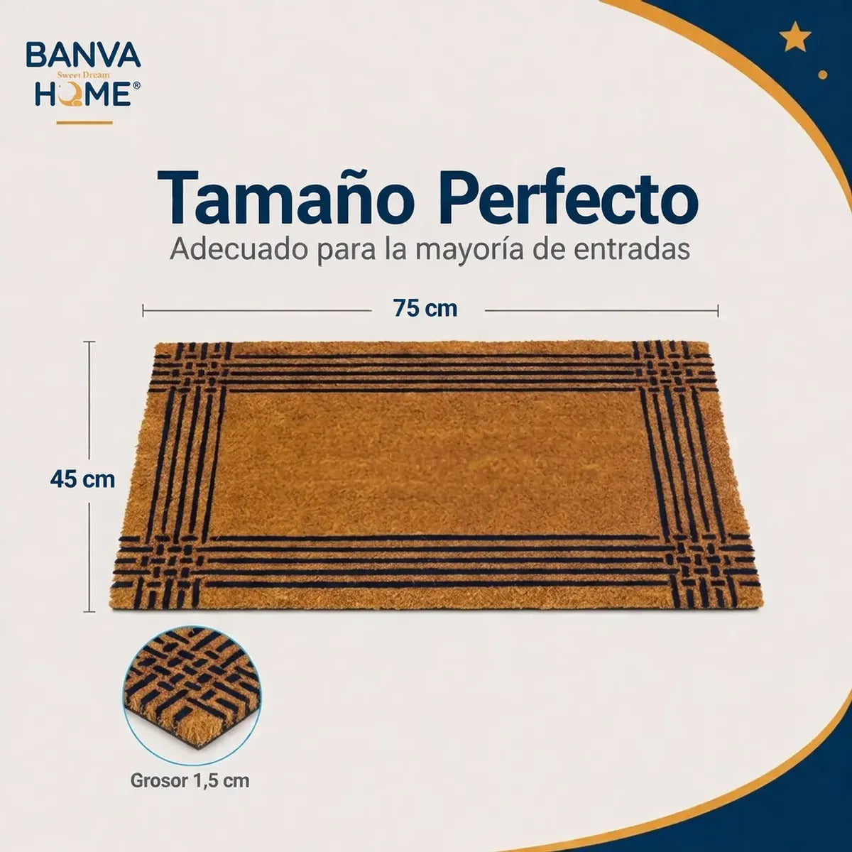 Limpiapies Coco Border 75x45