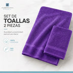 Juego Toalla American Family Violeta 350gr