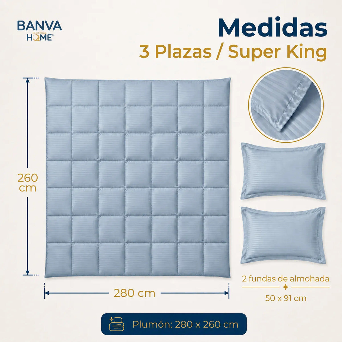 Plumón Valencia Embossed Sky Súper King