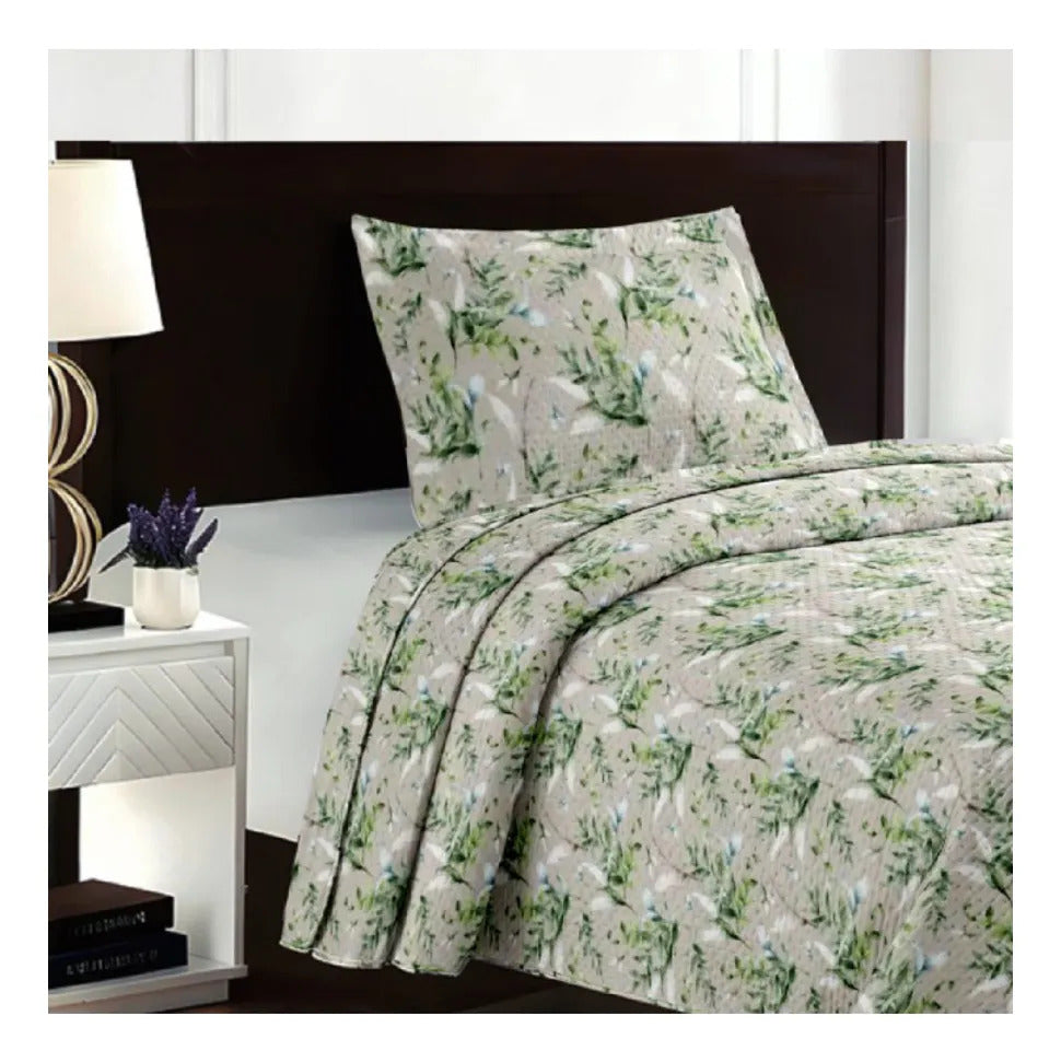 Quilt Breda 1.5 Plazas Verde