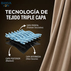 Set Cortinas Black Out Liso Moka 140x220