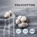 Sábana American Family 144 Hilos Trami 1.5 Plazas Blanco