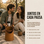 Bolso Matero Café 2 Compartimientos Chico