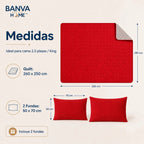 Quilt Bicolor King Red