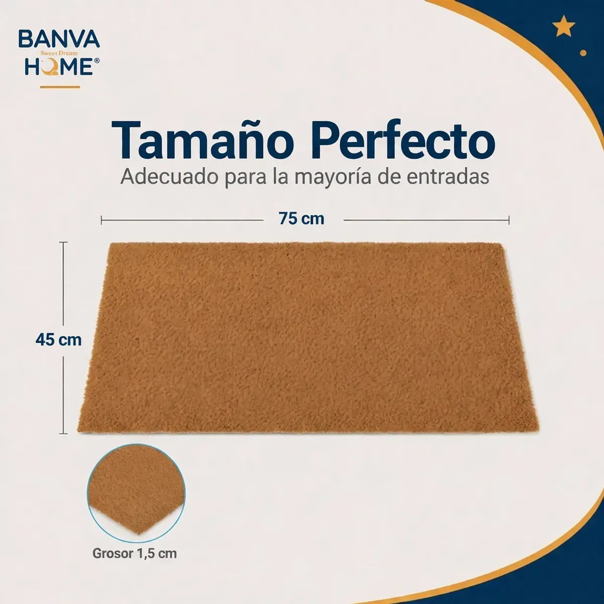 Limpiapies Coco Natural 75x45