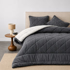 Plumón Valencia Corduroy Sherpa Súper King Gris