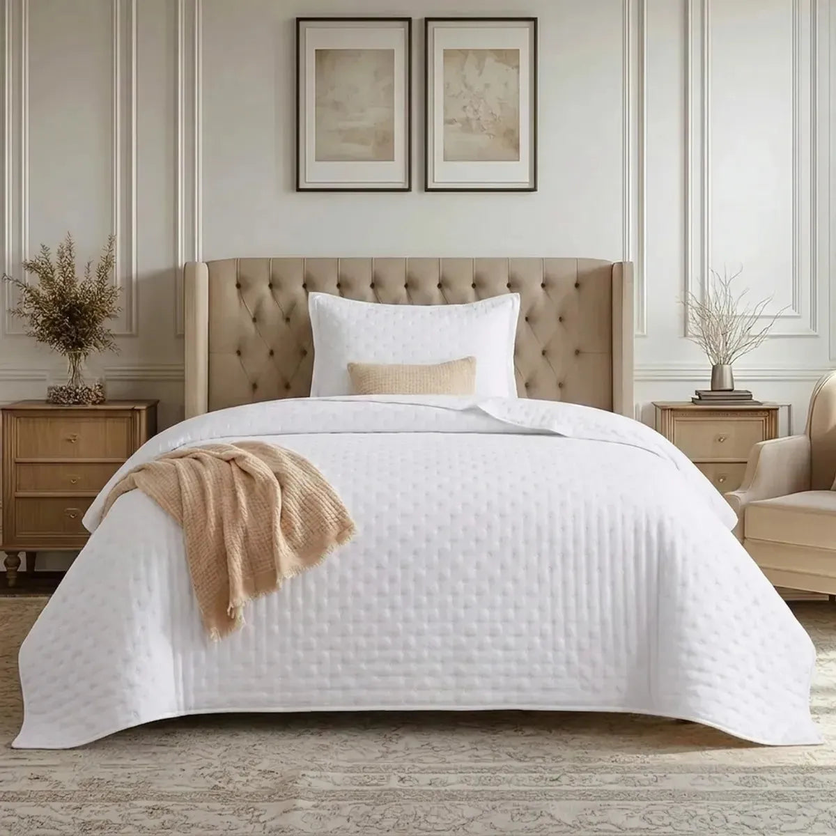 Quilt Roma 1.5 Plazas Blanco