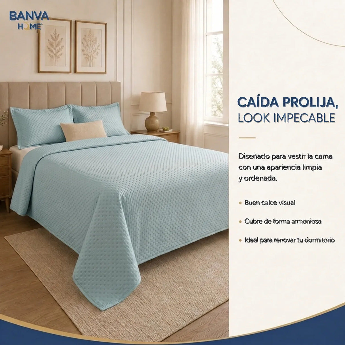 Quilt Atenas 2 Plazas Aqua