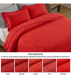 Quilt Bicolor 1.5 Plazas Red