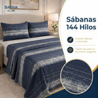 Juego Sábana Illusions 144 Hilos Liso 1 Plaza Arcen