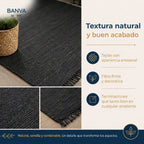 Jute Fibra Natural Bombay Negro 60x90