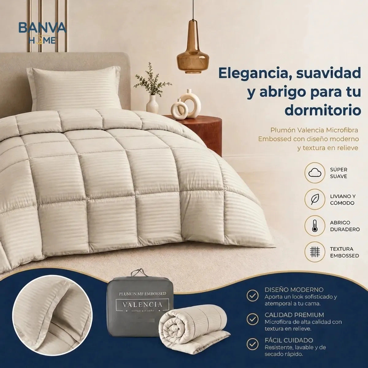 Plumón Valencia Embossed Oak Súper King