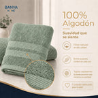 Juego 4 Toalla Illusions Sage 400gr