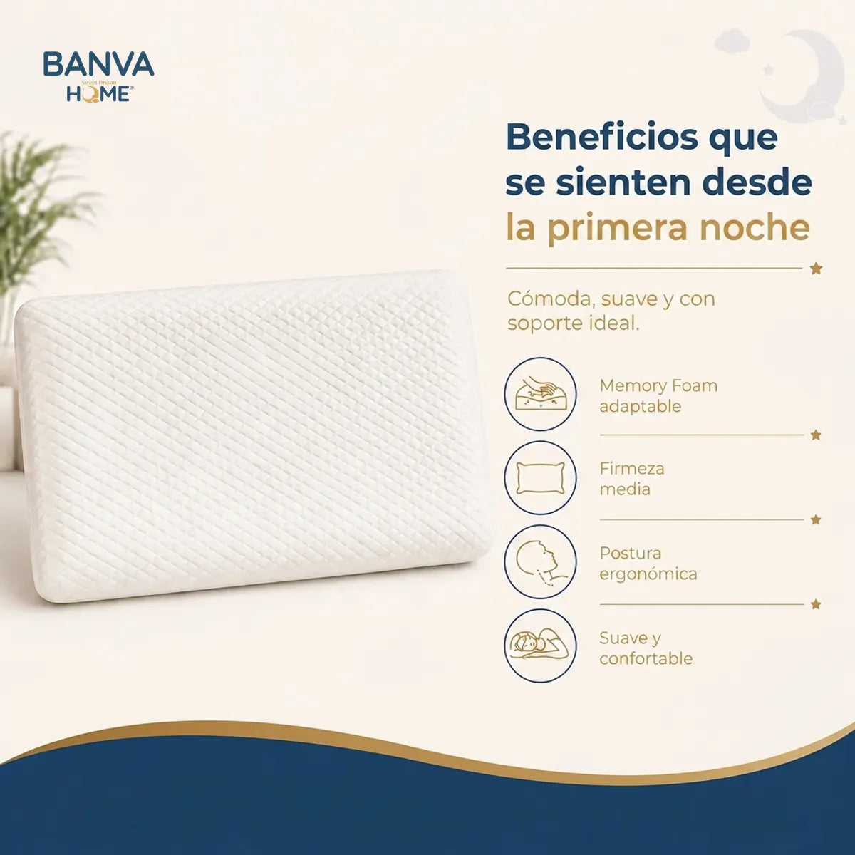 Almohada Illusions Blanco 60x40