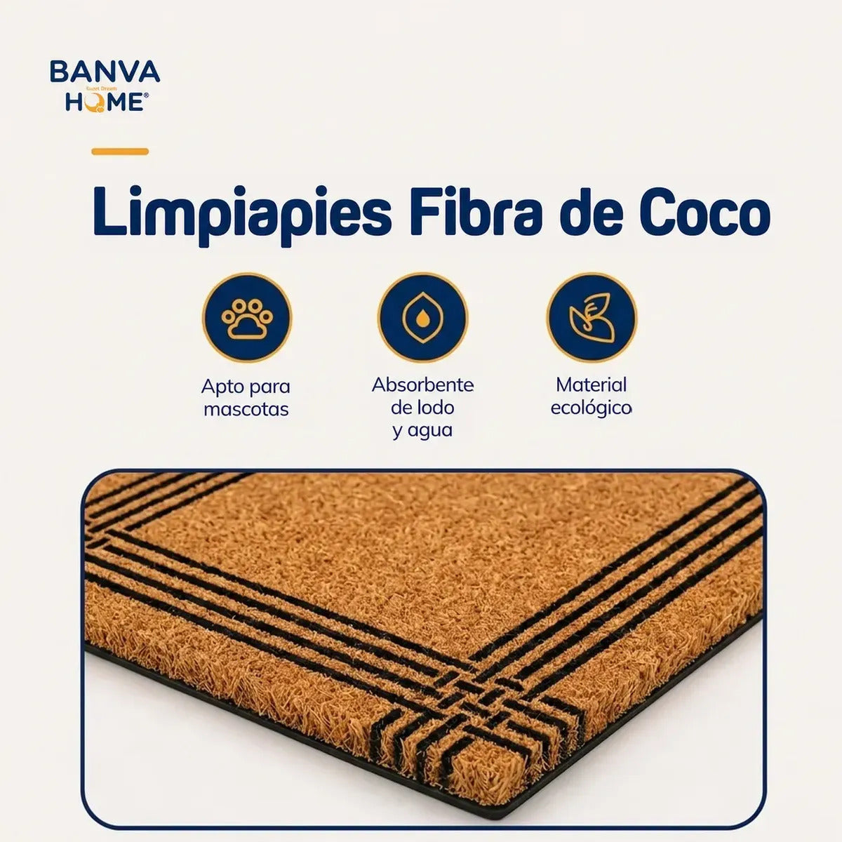 Limpiapies Coco Border 75x45