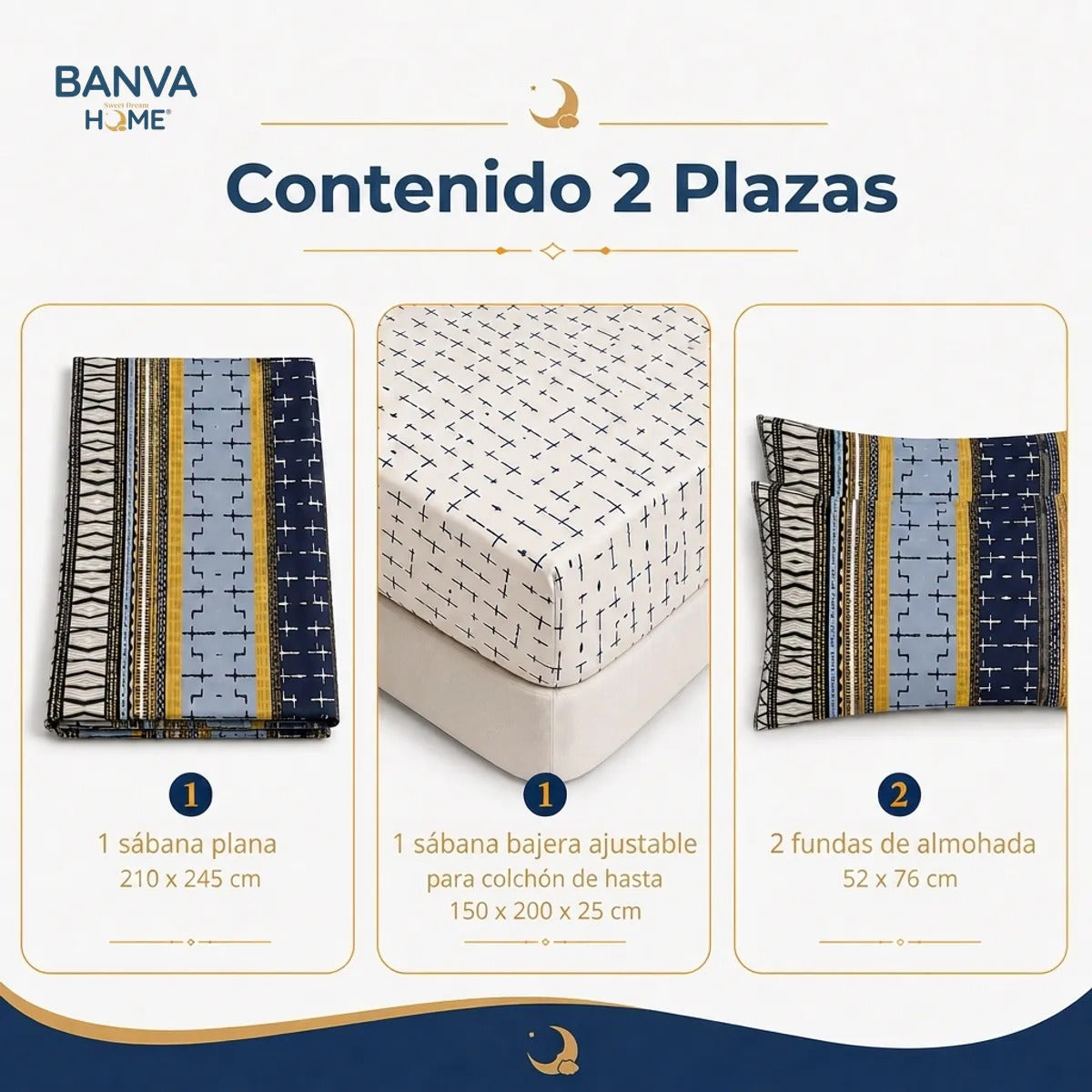 Juego Sábana Illusions 144 Hilos Liso 2 Plazas Emir