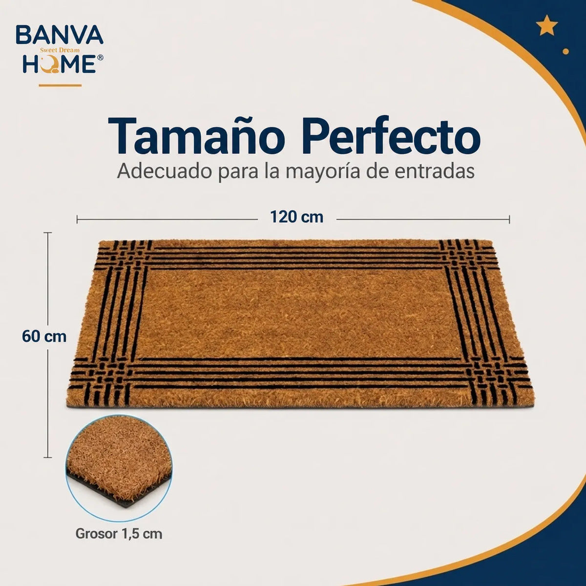 Limpiapies Coco Border 120x60
