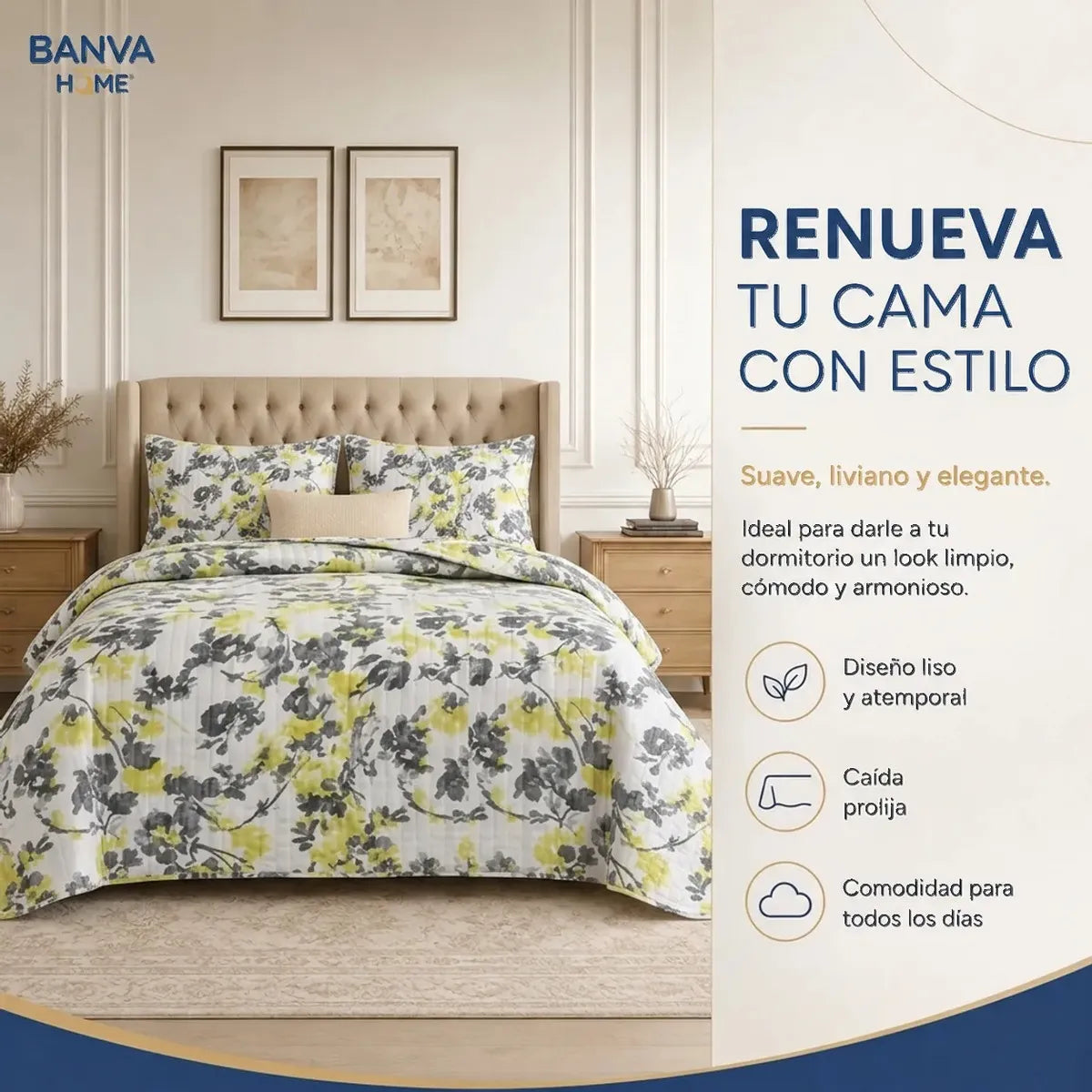 Quilt Bruselas King Amarillo