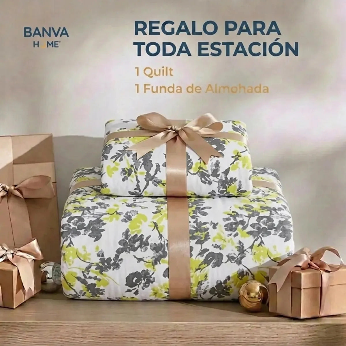 Quilt Bruselas 1.5 Plazas Amarillo