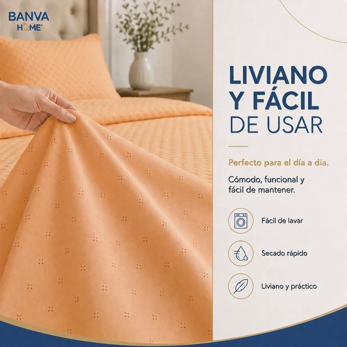 Quilt Roma 1.5 Plazas Mandarin