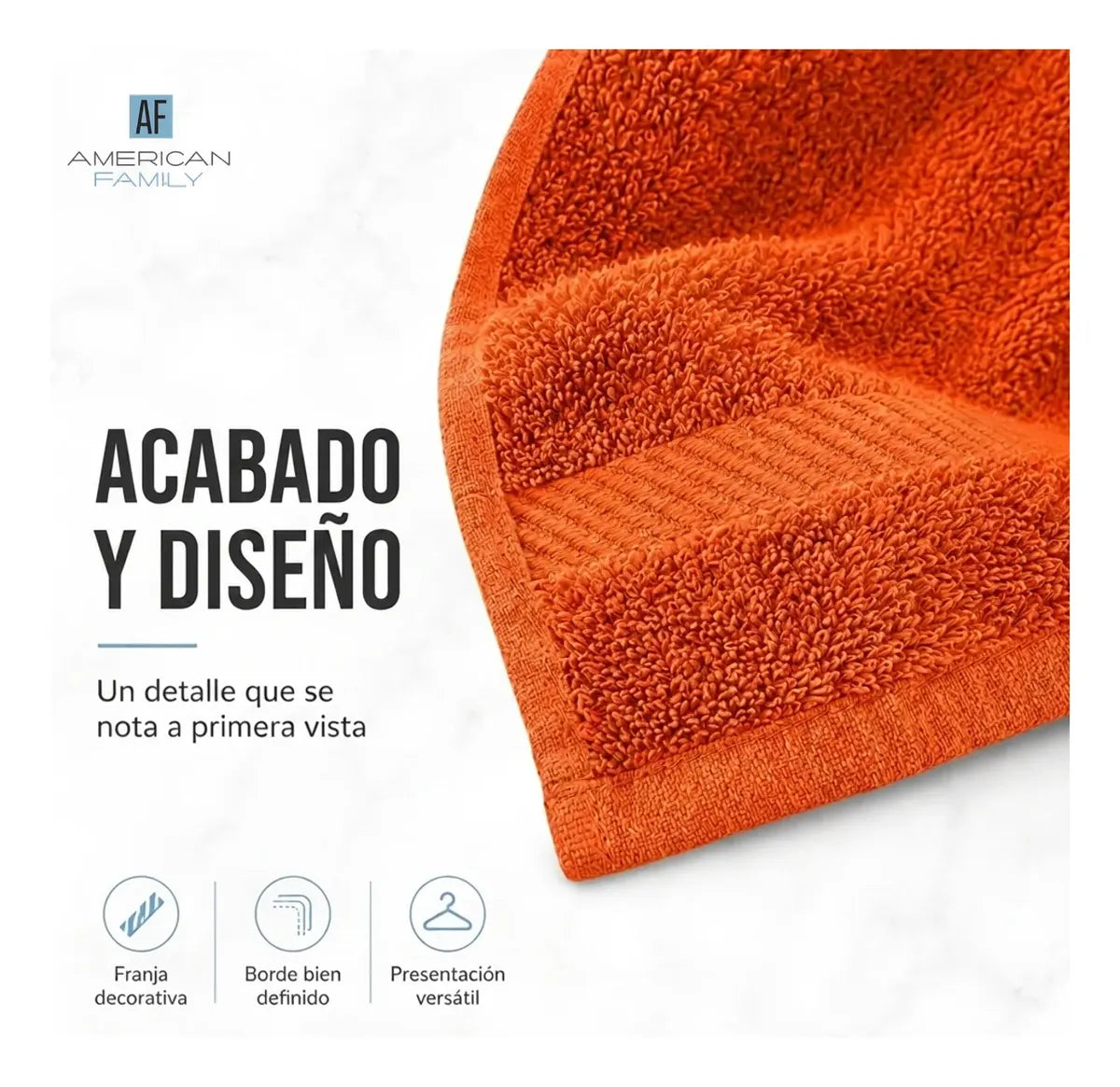 Juego Toalla American Family Orange 350gr