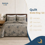 Quilt Breda King Beige