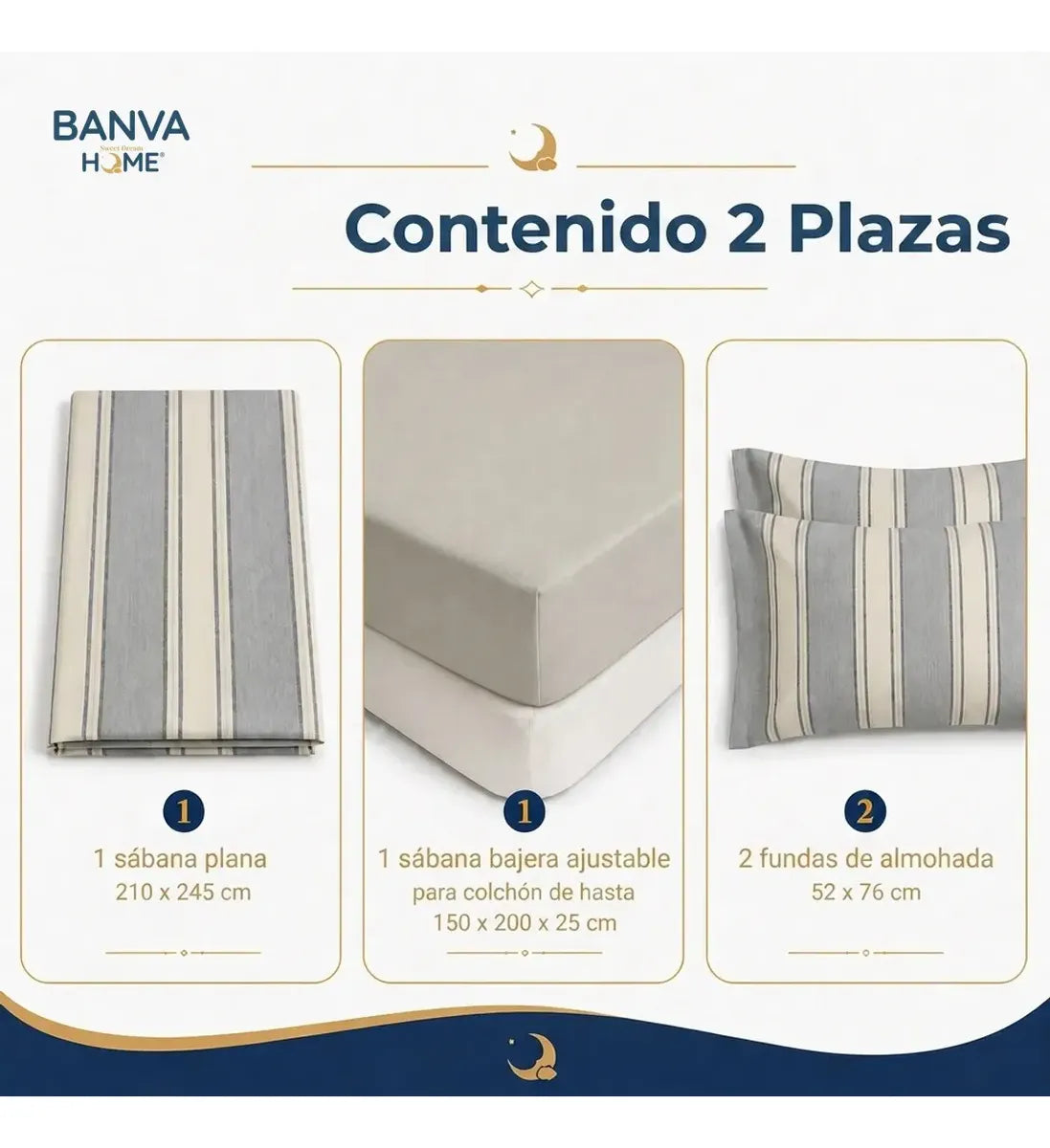 Juego Sábana Illusions 144 Hilos Liso 2 Plazas Kenof Gris