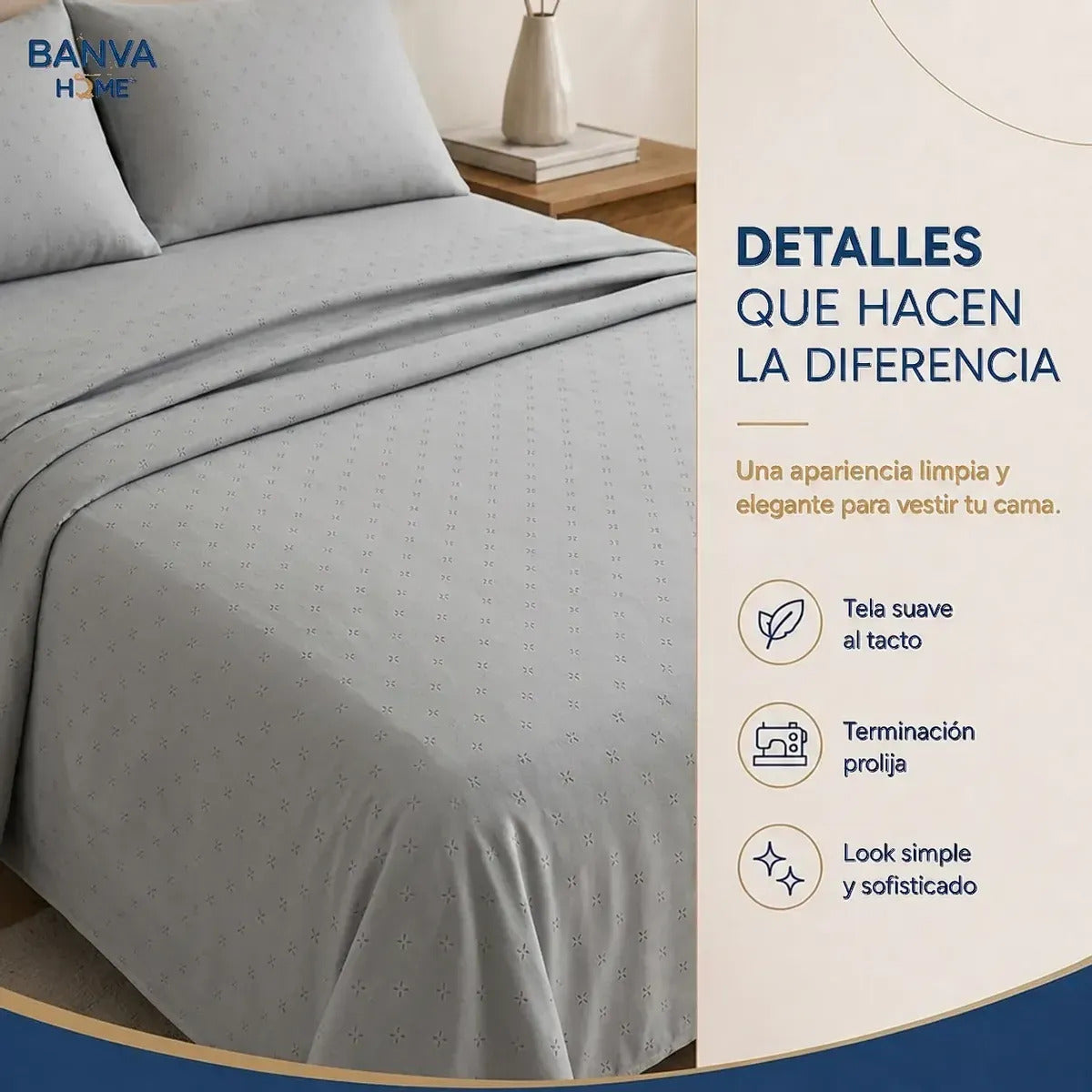 Quilt Roma 2 Plazas Gris