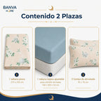 Juego Sábana Valencia 144 Hilos 2 Plazas Garden