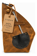 Yerbero Mate Tumug Cuero Porta Yerba 300 Gr Resistente Café