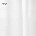 Set Cortinas Velo Lino Liso Blanco