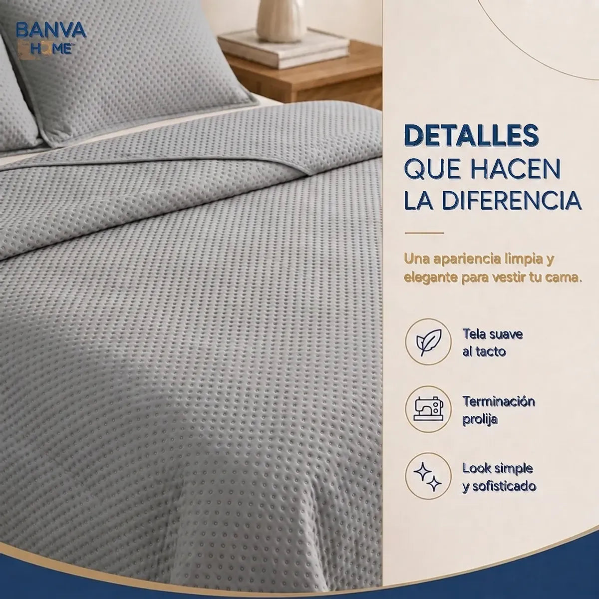Quilt Atenas Súper King Gris
