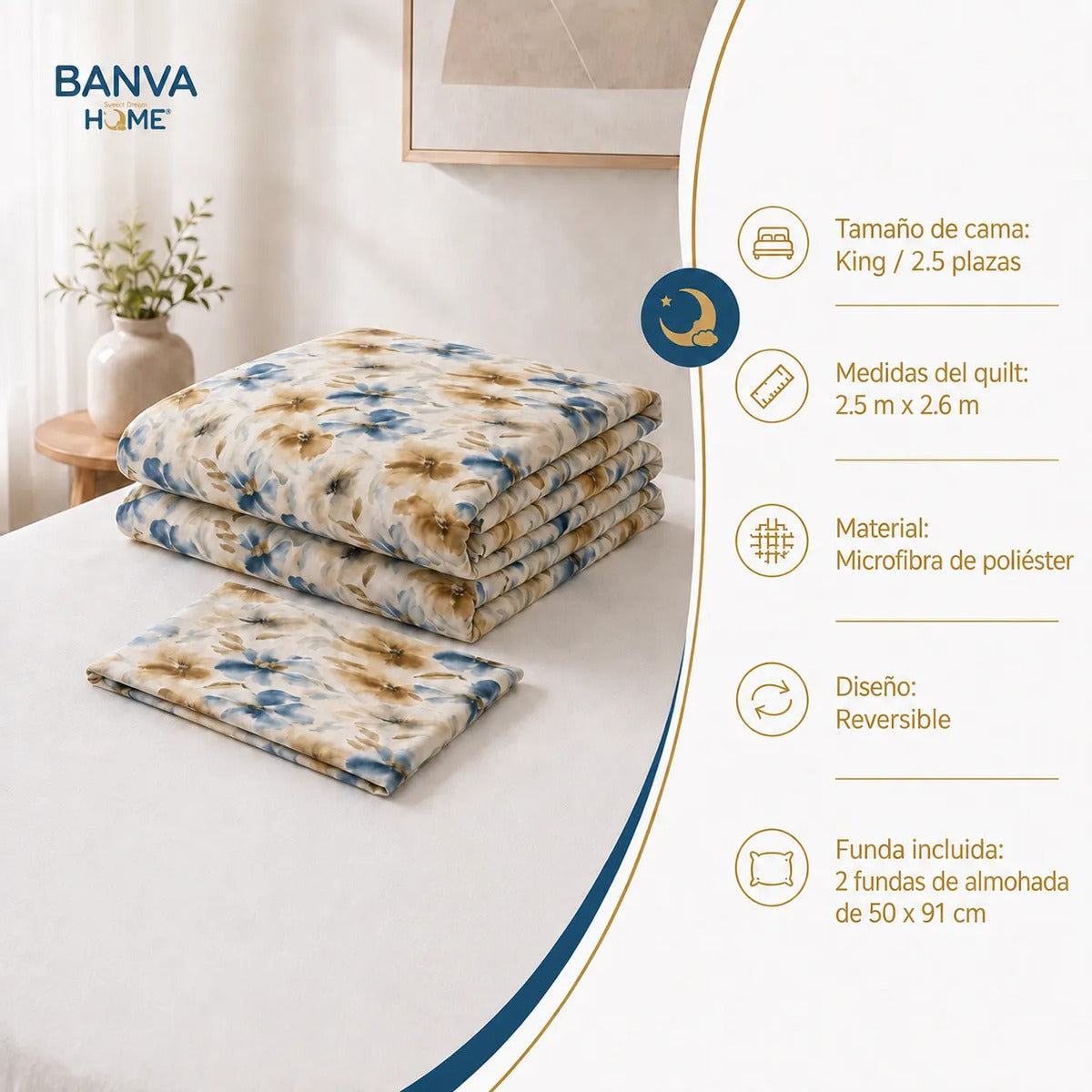 Quilt Breda King Celeste