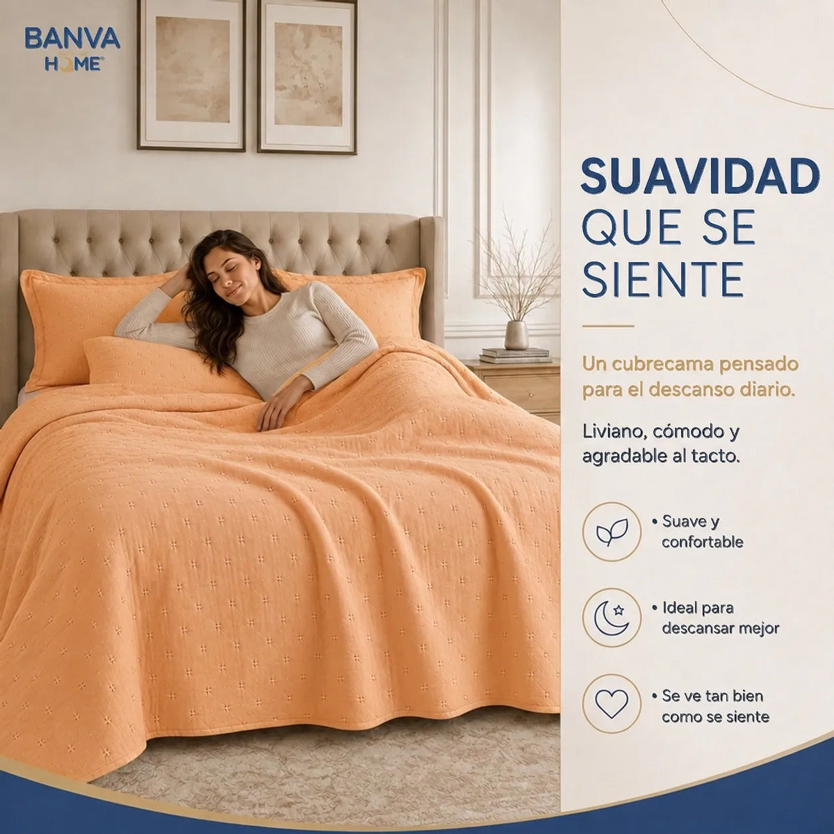 Quilt Roma 1.5 Plazas Mandarin