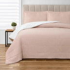 Quilt Sherpa Súper King Rosa