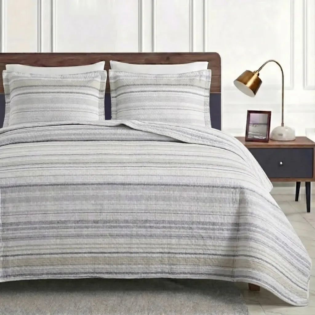 Quilt Breda Súper King Gris