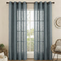 Set Cortinas Velo Lino Liso Grafito