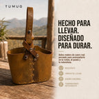 Bolso Matero Café 2 Compartimientos Chico