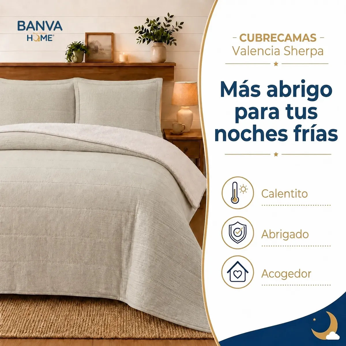 Quilt Sherpa 1.5 Plazas Beige