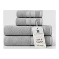 Juego 4 Toalla American Family Gris 400gr
