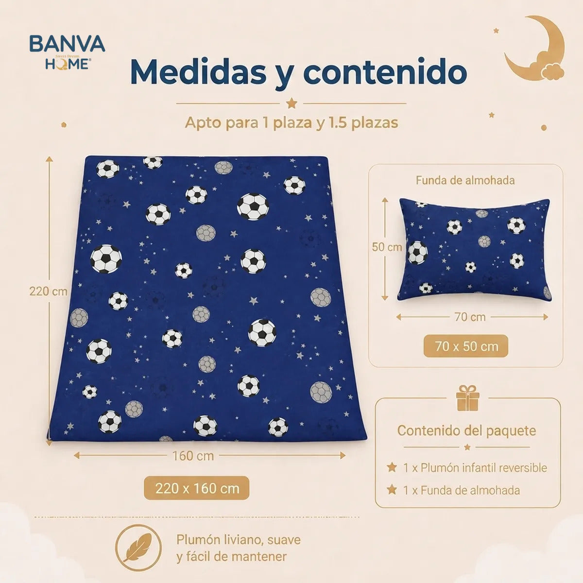 Plumón Infantil Ball