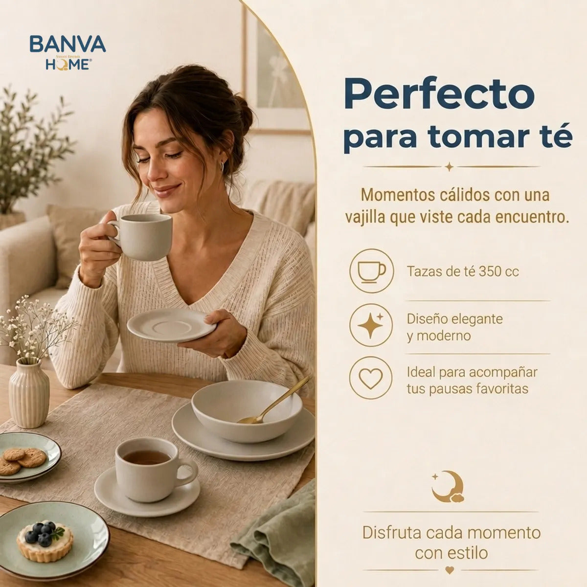 Juego Set Vajilla STW 30pzas Beige