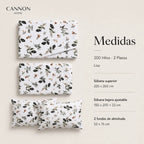 Juego Sábana Elements & Co 200 Hilos Bird 2 Plazas