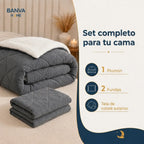 Plumón Valencia Corduroy Sherpa King Gris