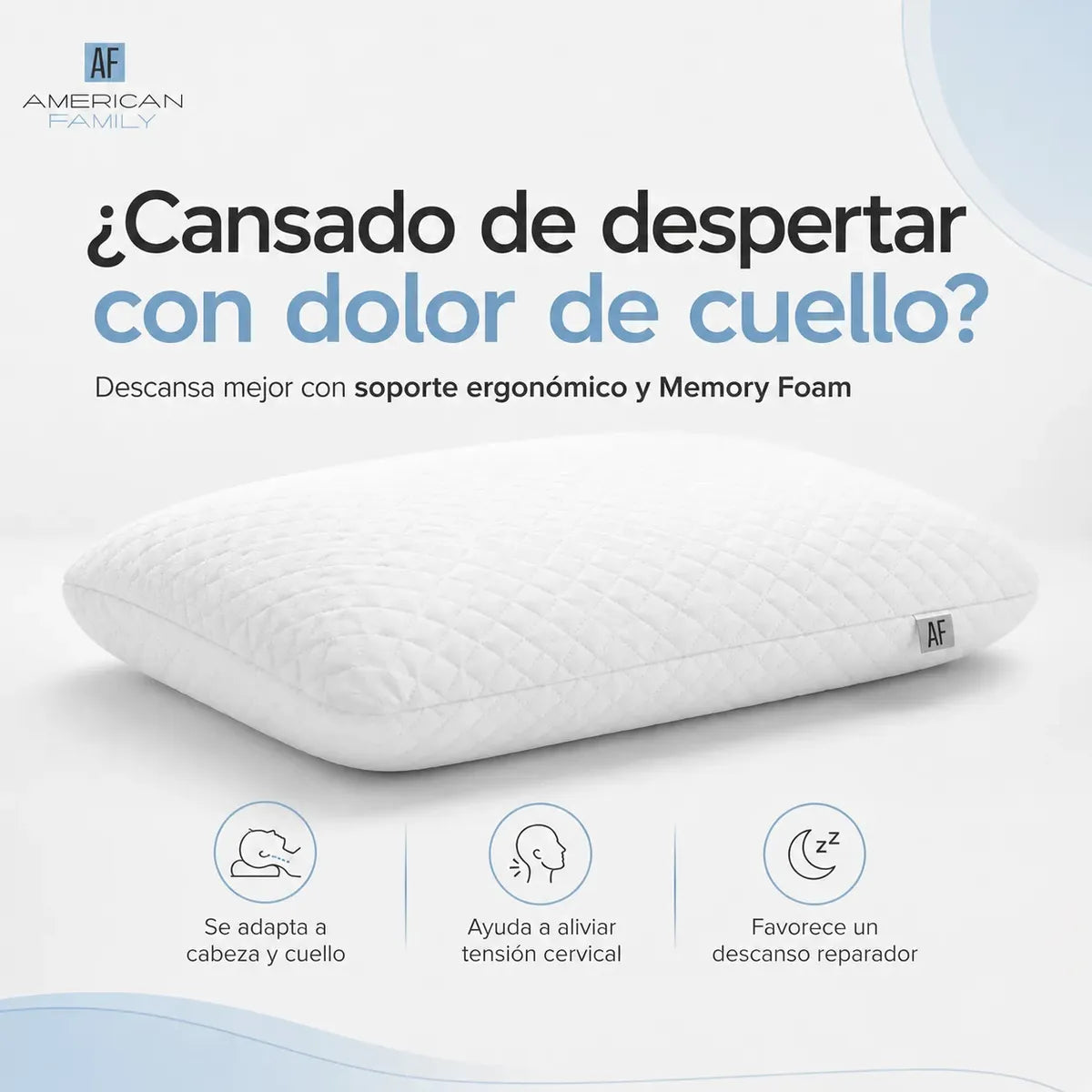 Almohada American Family Blanco 40x60